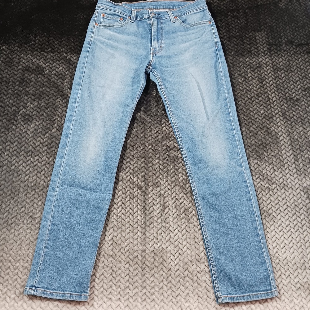 Levi's 511 Jeans Men's 32x32 Blue Cotton Denim Straight Whiskered Faded Stretch